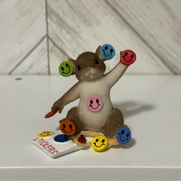 Fitz and Floyd charming tails “I love it when you smile” happy mouse - Picture 6 of 8